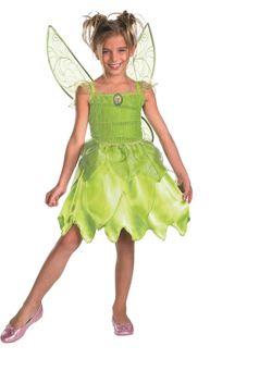 Girls Disguise Tinkerbell Fairy Costume size 7-8