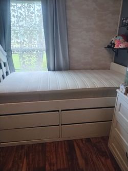 Ikea twin bed with mattress