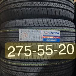 4 New P2755520 Otani 117H Tires with 🆓 Install mount and balance 275-55-20
