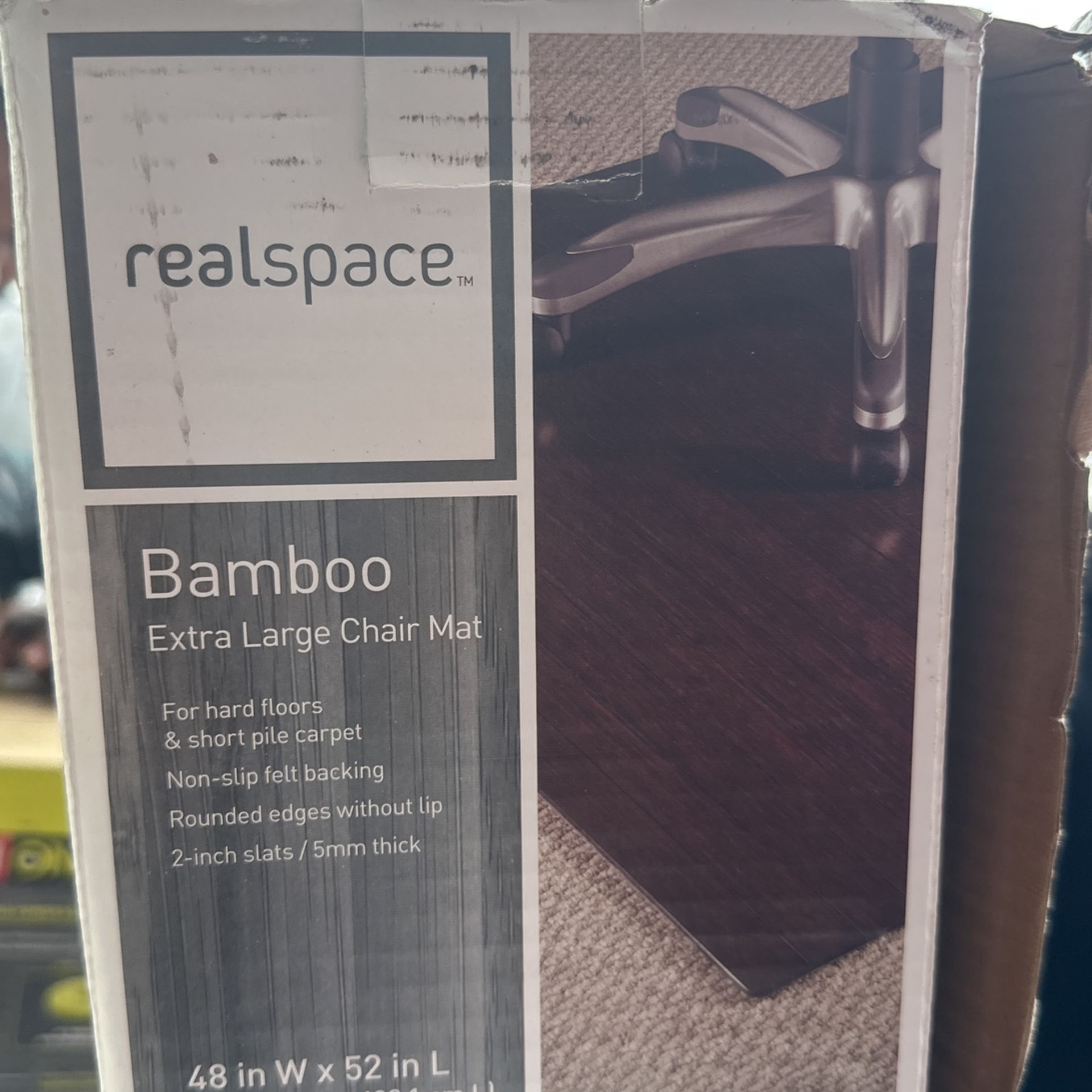 Realspace bamboo store chair mat