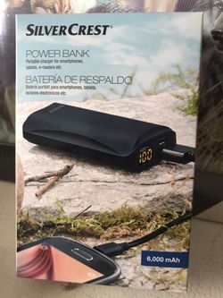 New Silvercrest power bank 6,000 Mah