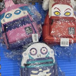 Loungefly NBC Nightmare Before Christmas Lock Shock and Barrel Mini Backpacks - ALL NWTs 