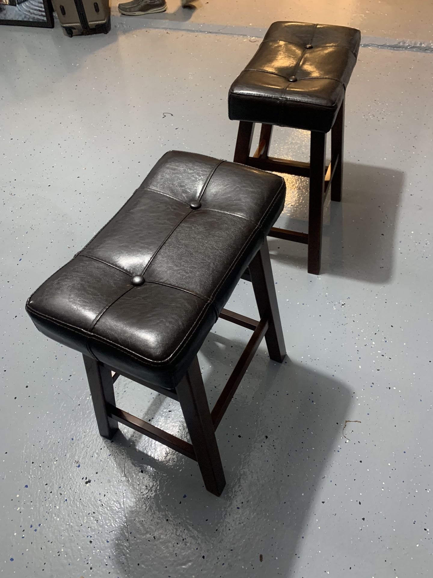 Set Of Two Bar Stools 2ft High