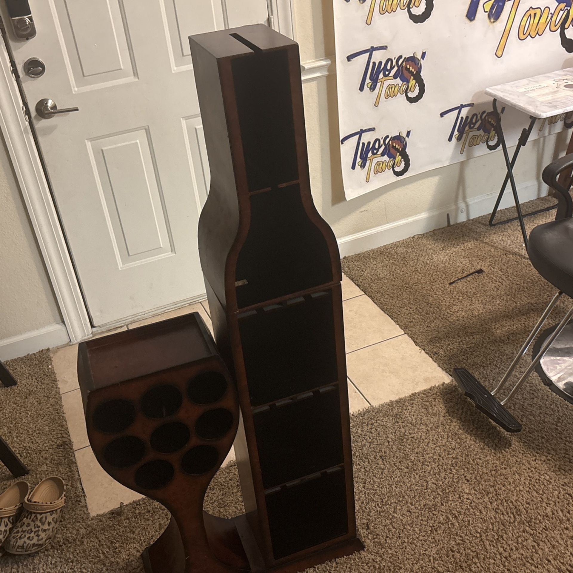Wine Bottle Storage With Wine Glass Holders