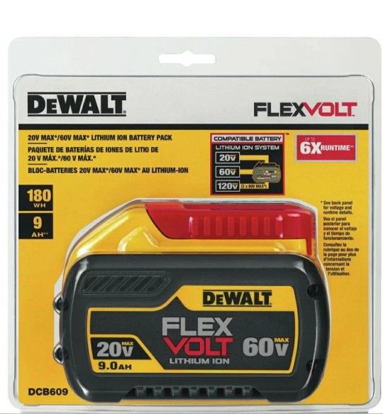 Dewalt Flexvolt 20V 60V 9ah Batteries