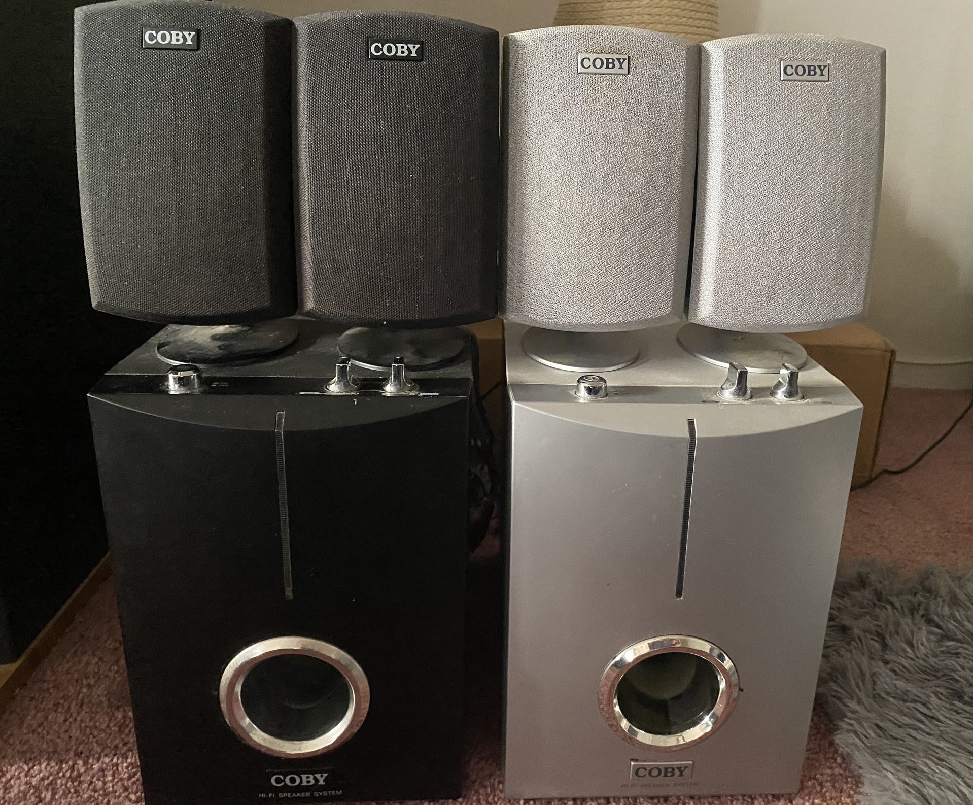 Coby CSP 62 100 Watt High Performance Speaker Set X2