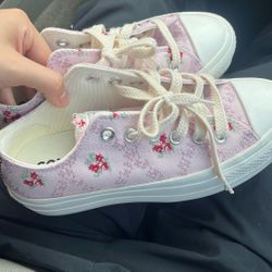 Pink Rose Platform Converse