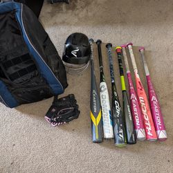Kids Baseball Bats & Backpack (( Not Sold Separately)) 