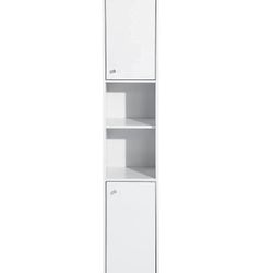 Bathroom Storage Cabinet, Free Standing Bathroom Storage Unit, Tall Linen Tower with Shelves