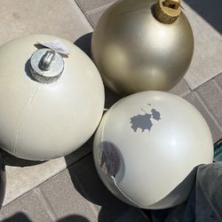 Christmas Xmas Large Balls Yard Decor 12” Ornaments 
