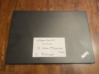 Lenovo Thinkpad X1 Carbon 4th Gen