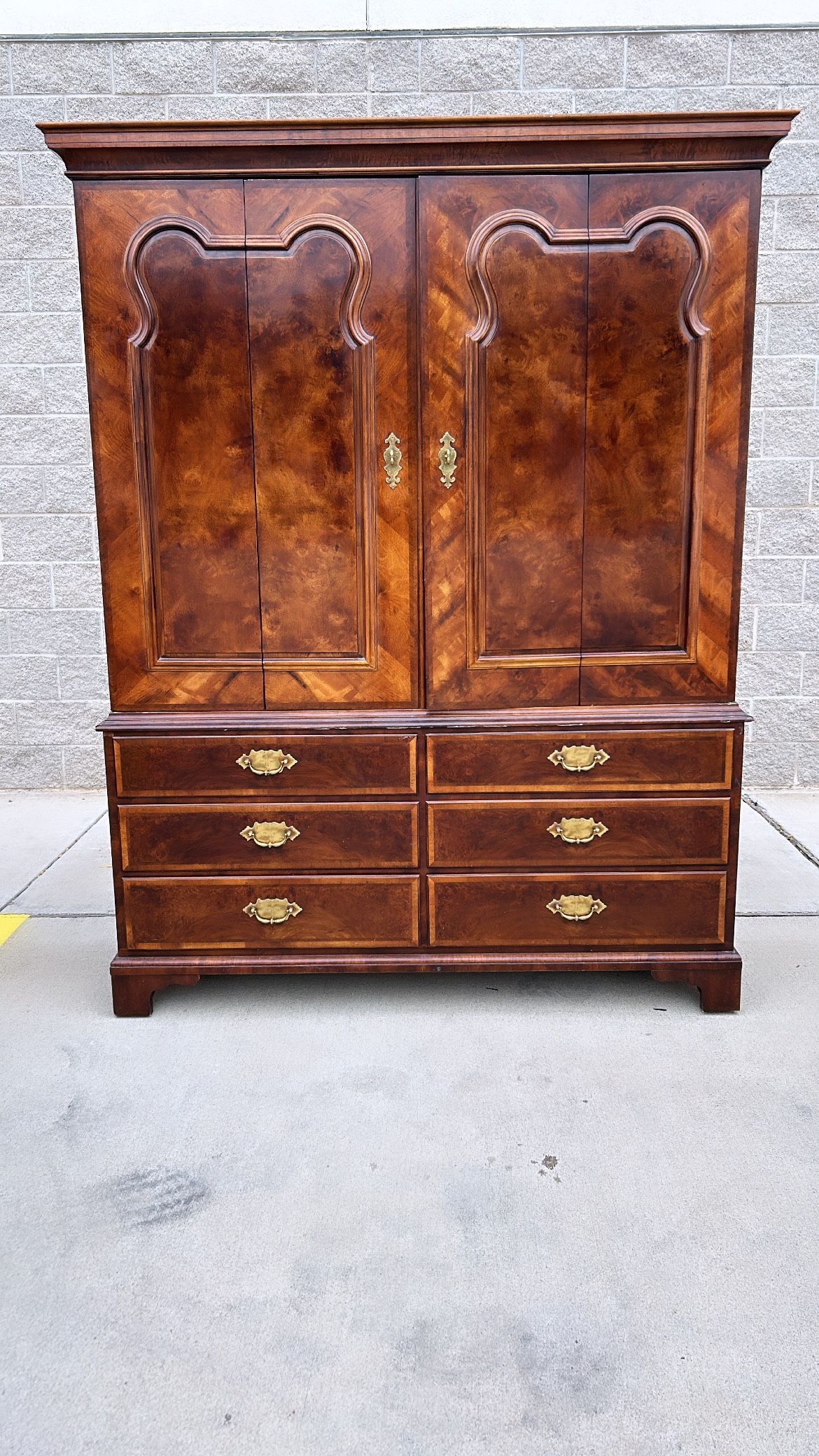 Stunning Henredon Aston Court Burl Wood Armoire for Sale in Austin, TX ...