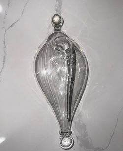 Large Clear Art Glass Ornament