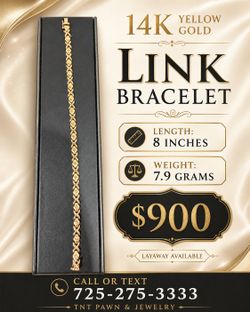 14K Yellow Gold X-Link Bracelet – 7.9 Grams – Ask for David