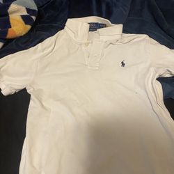 White Polo Ralph Lauren Large 14-16 