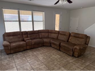 Sectional sofa Brown/ beige