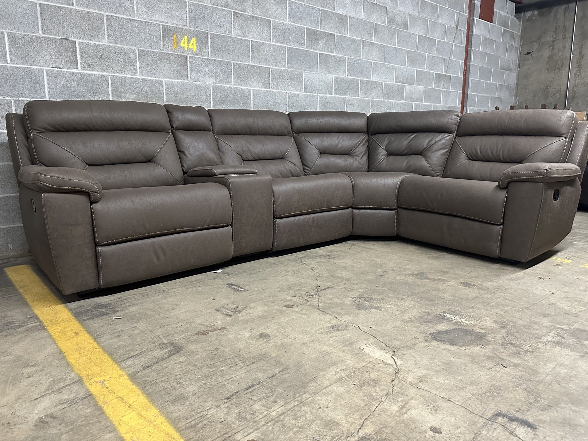 Brown Costco Recliner Sofa Couch