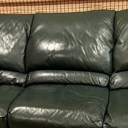Leather Couch With Queen Size Pullout Sofa Bed