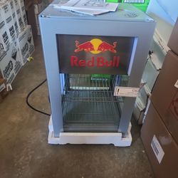 360 Degree View Double Door Red Bull Cooler. RARE FIND!!!