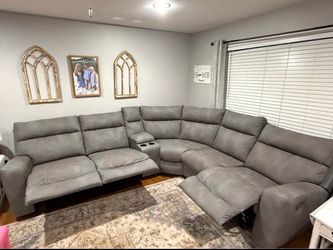 Durable leather sectional