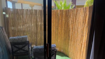 6 ft. H x 8 ft Natural Bamboo Fencing (two of them)