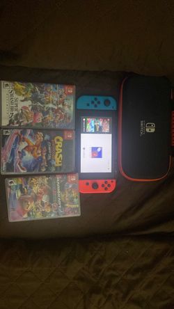 DOCK ALSO INCLUDED*Nintendo Switch Bundle with 3 Games and Case