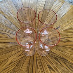 Rose Pink Anthropology Wine Glasses 
