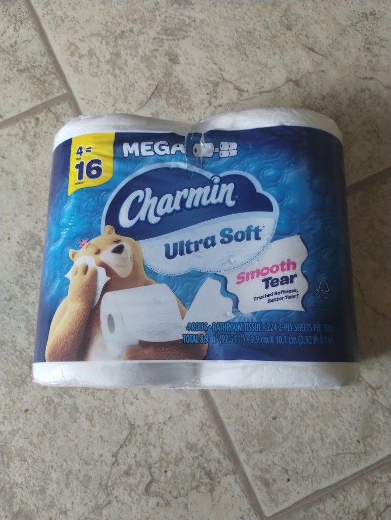 Charmin 4 Pack Mega Rolls Bathroom Tissue - 4 Rolls  