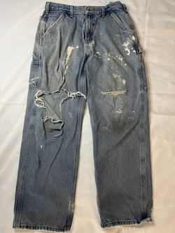 Carhartt Worn Blue Jeans - Sz 33 x 30