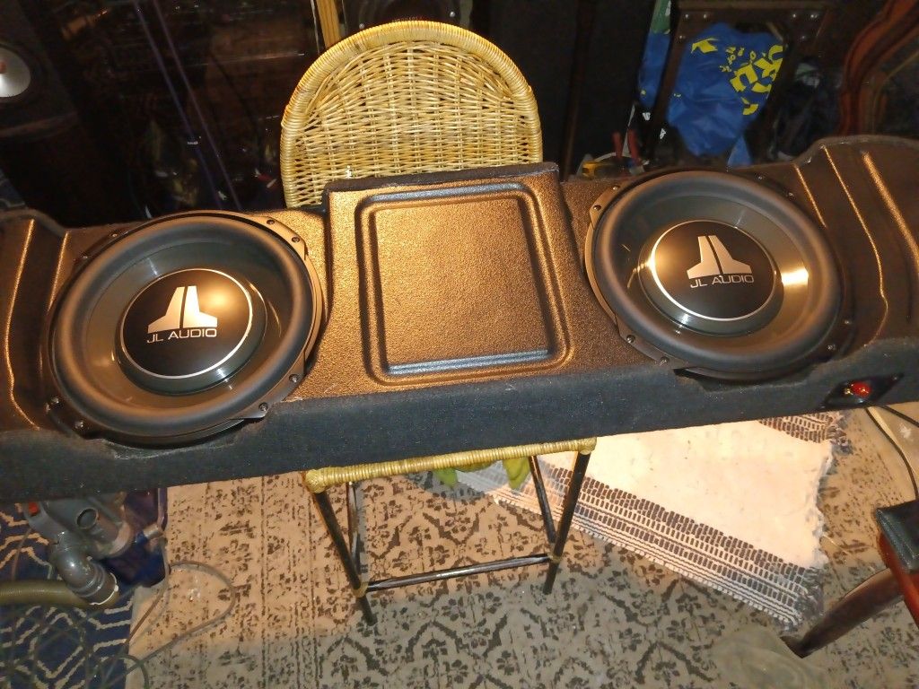 2***12 Inch Subwoofers In Custom Stealth Box For Newer Ford Trucks And Anywhere It Will Fit For That Matter