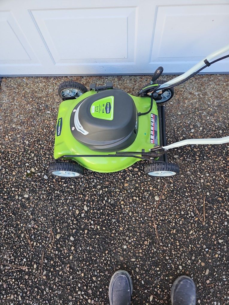 Greenhouse Electric Lawn Mower. Like New. 70 300