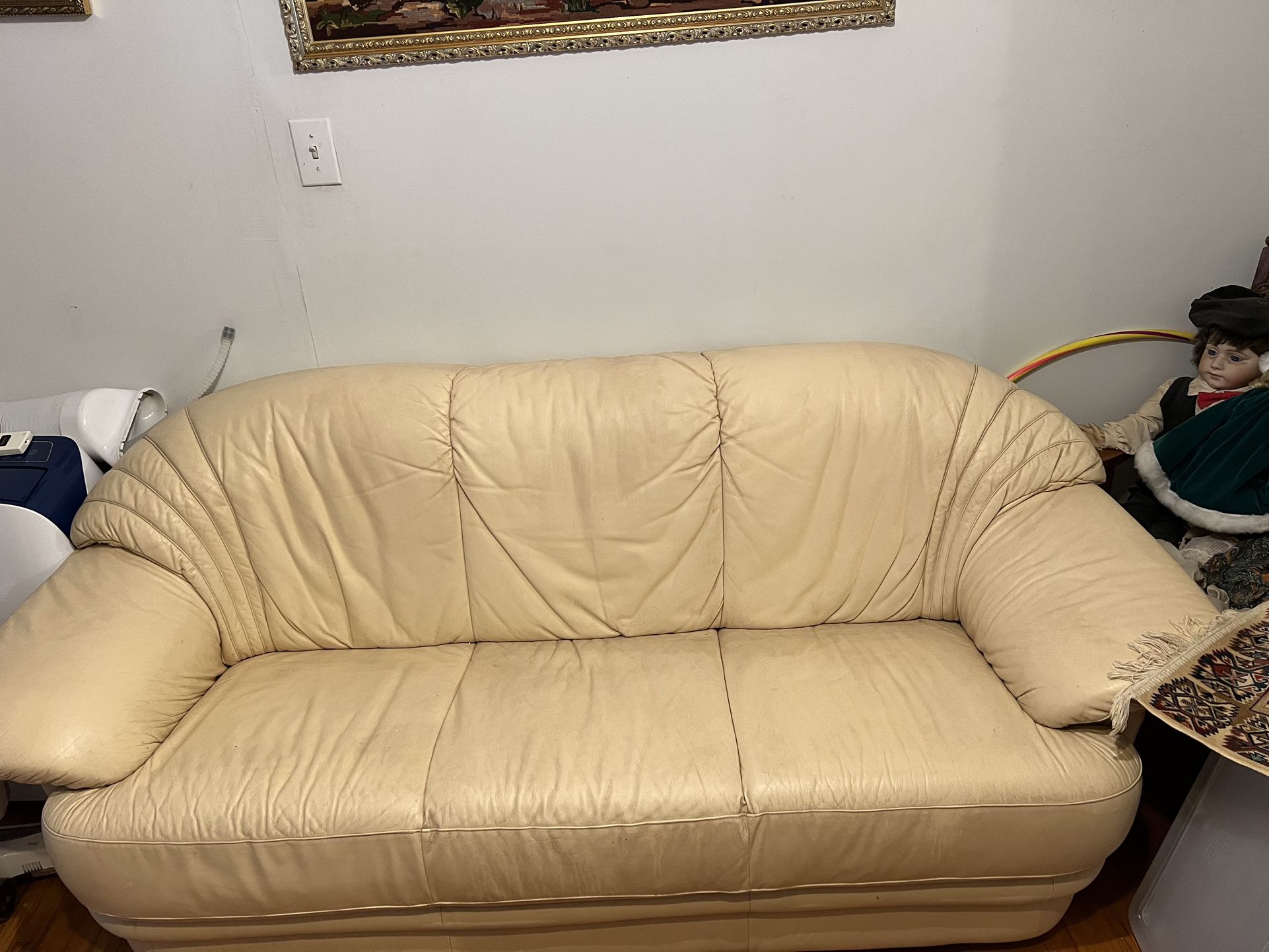 Loveseat And Couch, White..