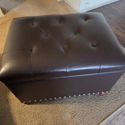 Leather Ottoman