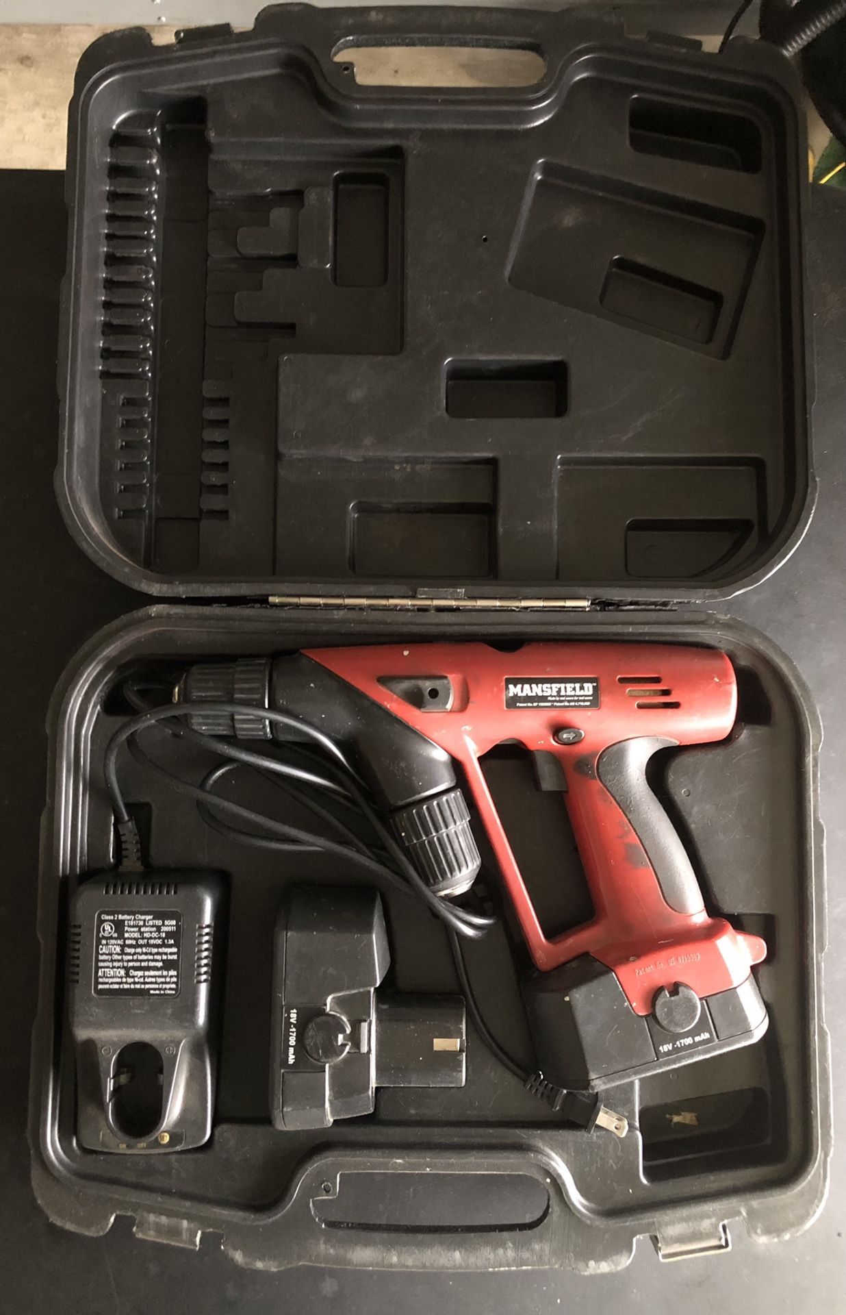 Mansfield 18v 1700mah sale