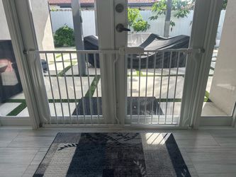 Large Baby Gate for Doorways Stairs Pressure Mounted Child Gate Walk Through Child Gates for Kids or Pets Indoor Safety Dog Gates,