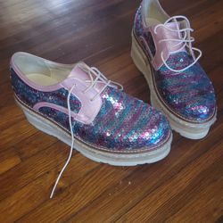 Seniorah Platform Sequin Shoes - Size 38