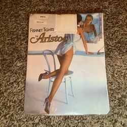 Aristoc fishnet tights, 100% nylon, color white, size: M