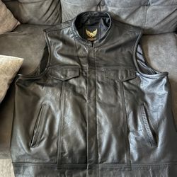 Leather Vest 3xL