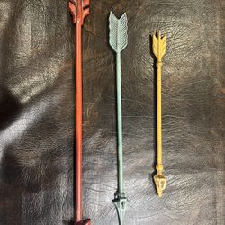 Yellow, Blue, And Red Decorative Wall Arrows