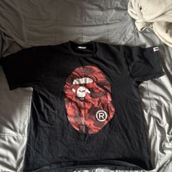 Black N Red Bape Tee Size Medium 