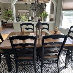 Farmhouse, Rectangle, Dining Table With 6 Chairs