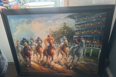 Horse Racing Oil Painting