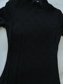 Fendi karligraphy high neck midi dress Size Medium