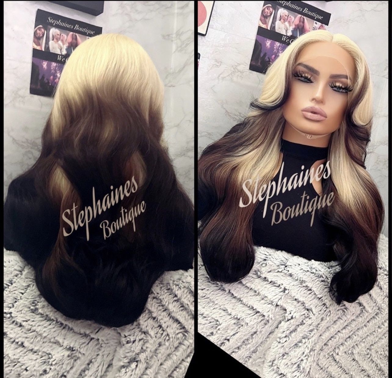 Human Hair Blended Lace Front Wig