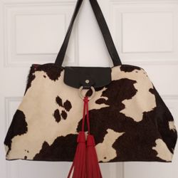 Claudia Firenze Cowhide Tote Handbag 