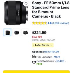 Sony Fe 50mm Lens 