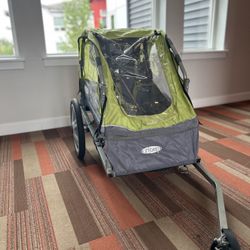 InStep Sync Singleton Bike Trailer - Green & Gray