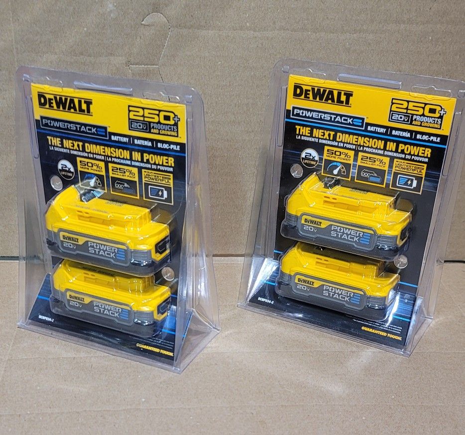 DEWALT
20V MAX POWERSTACK Compact Lithium-Ion Battery  $110 Each  Pack 