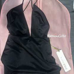 TARIK EDIZ Black Mermaid Prom Dress Size 12