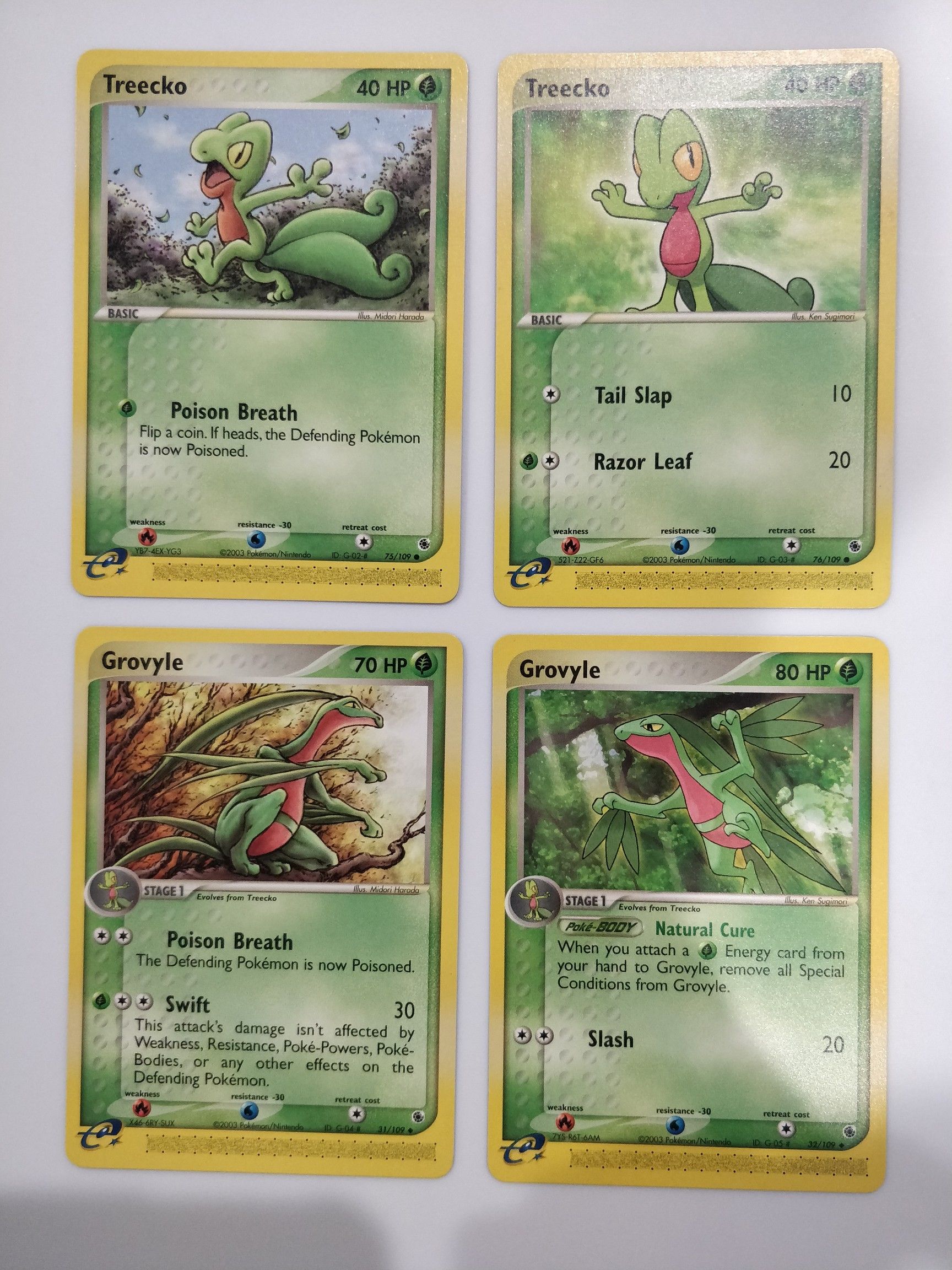 Treecko & Grovyle Mint Pokemon EX - R&S